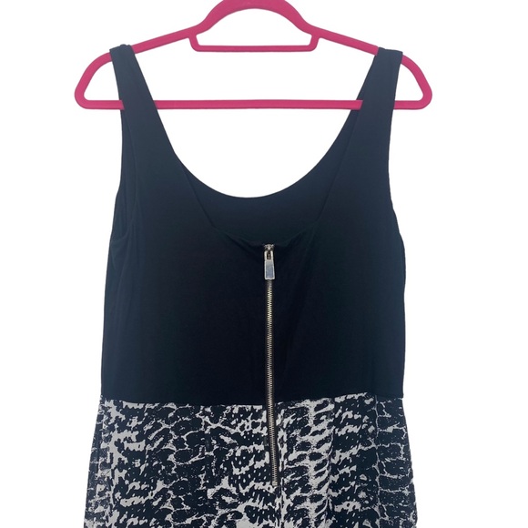 Vince Camuto Black and White Chiffon Sheer Overlay Tank Maxi Dress - Picture 6 of 10